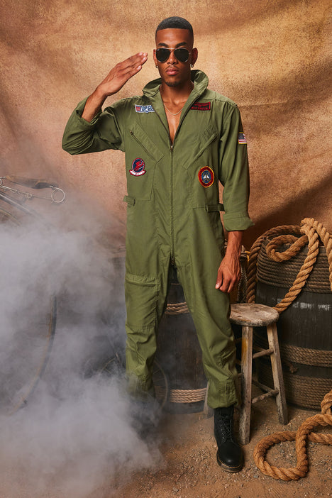 Men's Top Gun Costume Flight Suit | Movie Costumes